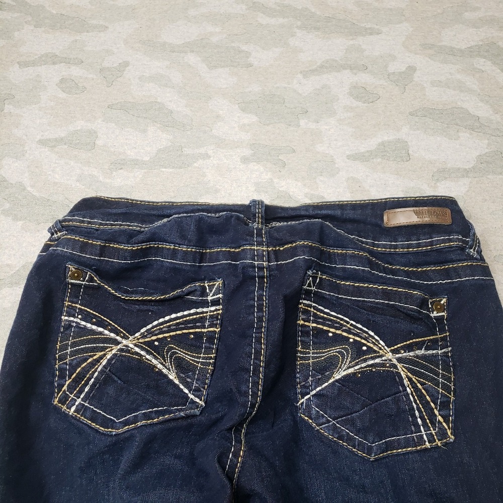 Wallflower Jeans Womens 11 Blue Pockets Bootcut Denim‎ Dark Wash